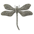 Marcasite, sterling silver brooches / pins, front view