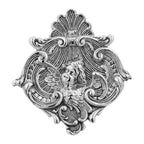 Sterling silver brooches / pins, front view