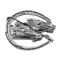 Sterling silver brooches / pins, front view