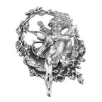 Sterling silver brooches / pins, front view