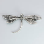 Back view of Dragonfly Pin or Pendant showing 925 sterling silver hallmark and spring ring clasp