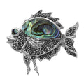 Marcasite, sterling silver brooches / pins, front view