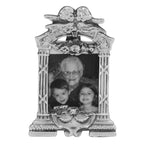 Victorian style, sterling silver mini picture frames, front view