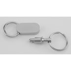 Back view of Nickel Plated Valet Keychain - Free Engraving showing 925 sterling silver hallmark and spring ring clasp
