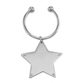 Crystal, sterling silver key chains, front view