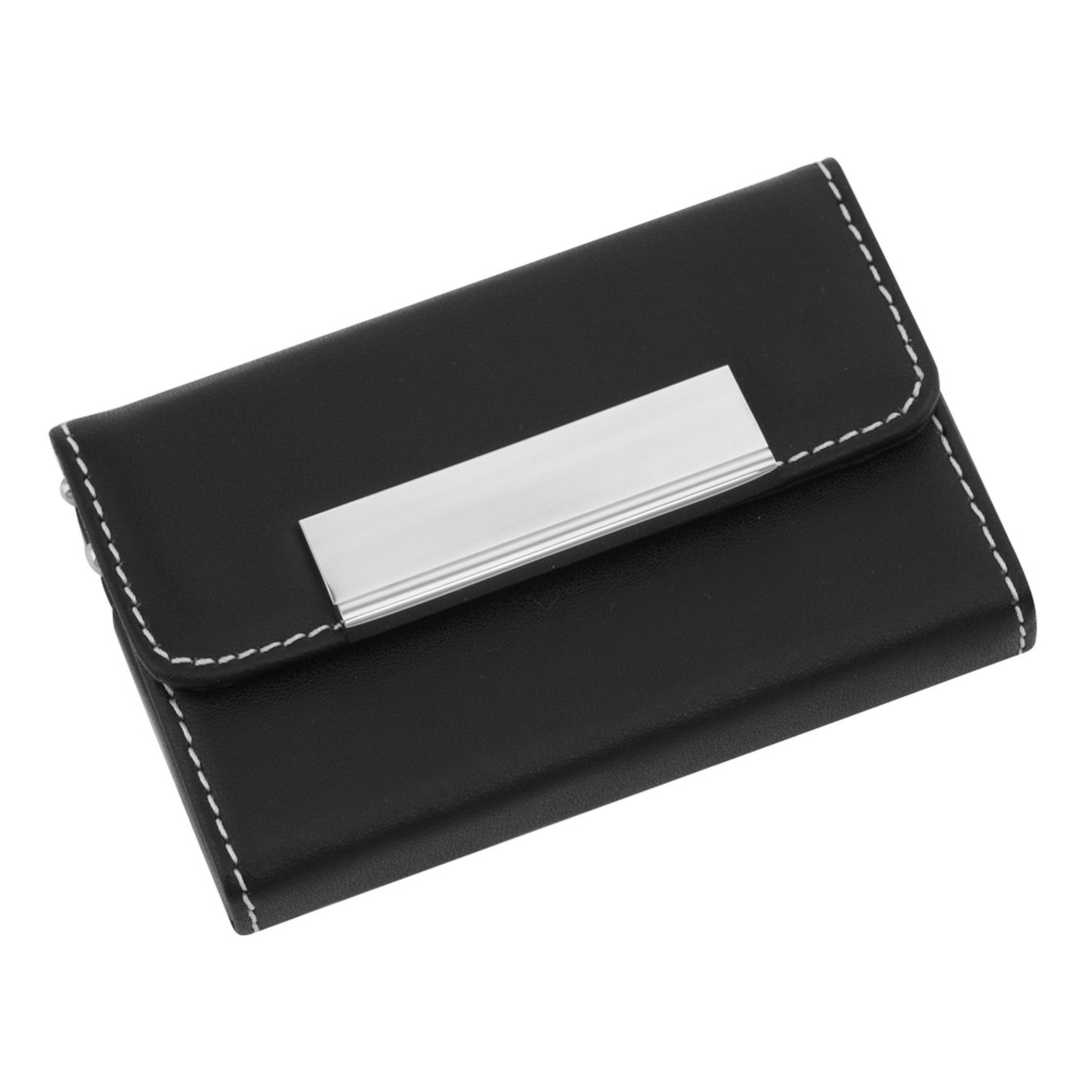 Sterling silver card cases, front view