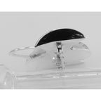 Back view of Antique Style Floral Pitcher Vase Pin showing 925 sterling silver hallmark and pin back