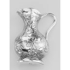 Detail view of Antique Style Floral Pitcher Vase Pin highlighting design details