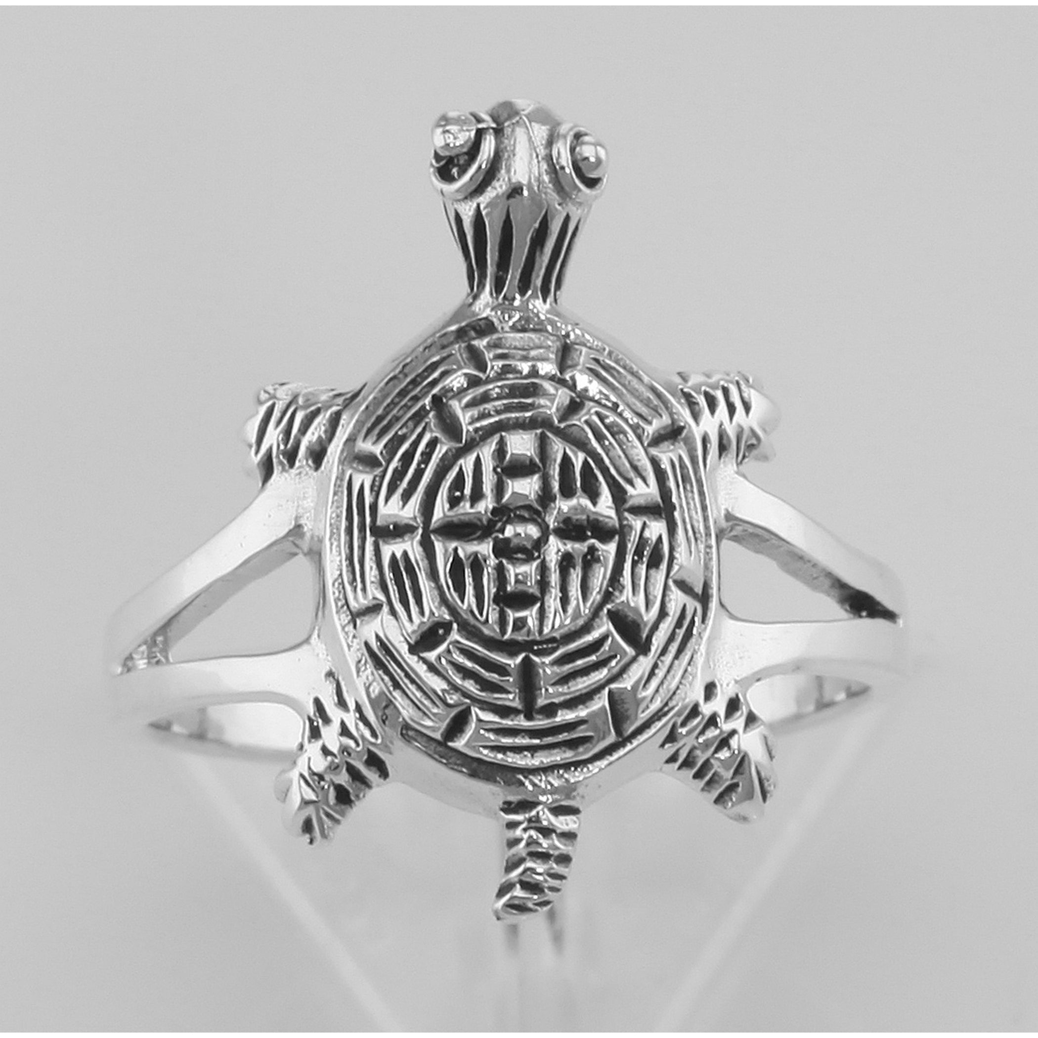 Detail view of Turtle Ring highlighting design details