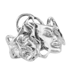 Sterling silver rings, front view