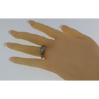 Detail view of Irish Claddagh Friendship Ring opens shows Heart highlighting design details