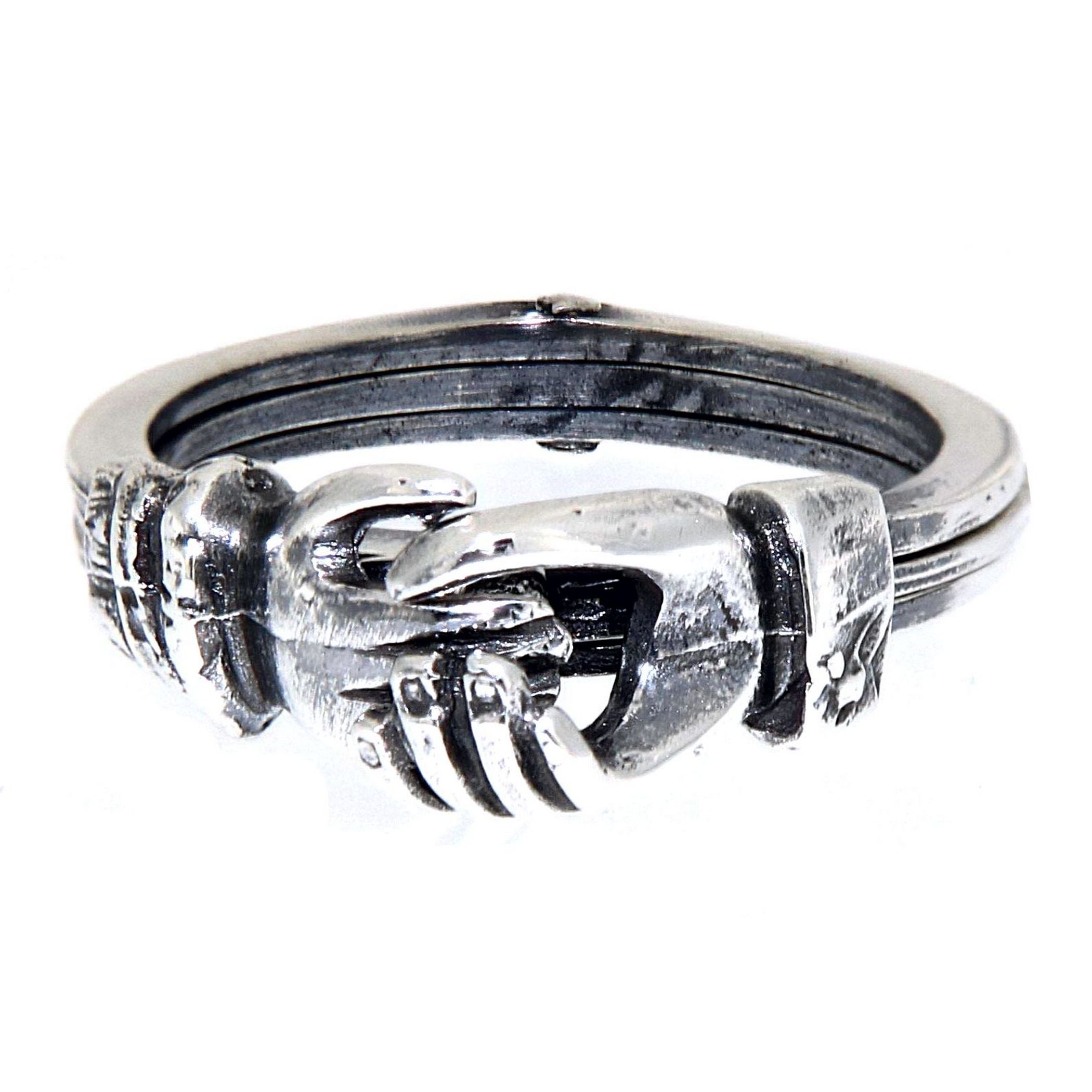 Sterling silver rings, front view