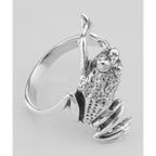 Detail view of Frog Ring - Hugger Style highlighting design details