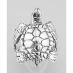 Detail view of Sea Turtle Ring highlighting design details