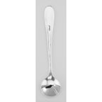 Back view of Vintage Style Sterling Salt Spoon showing 925 sterling silver hallmark