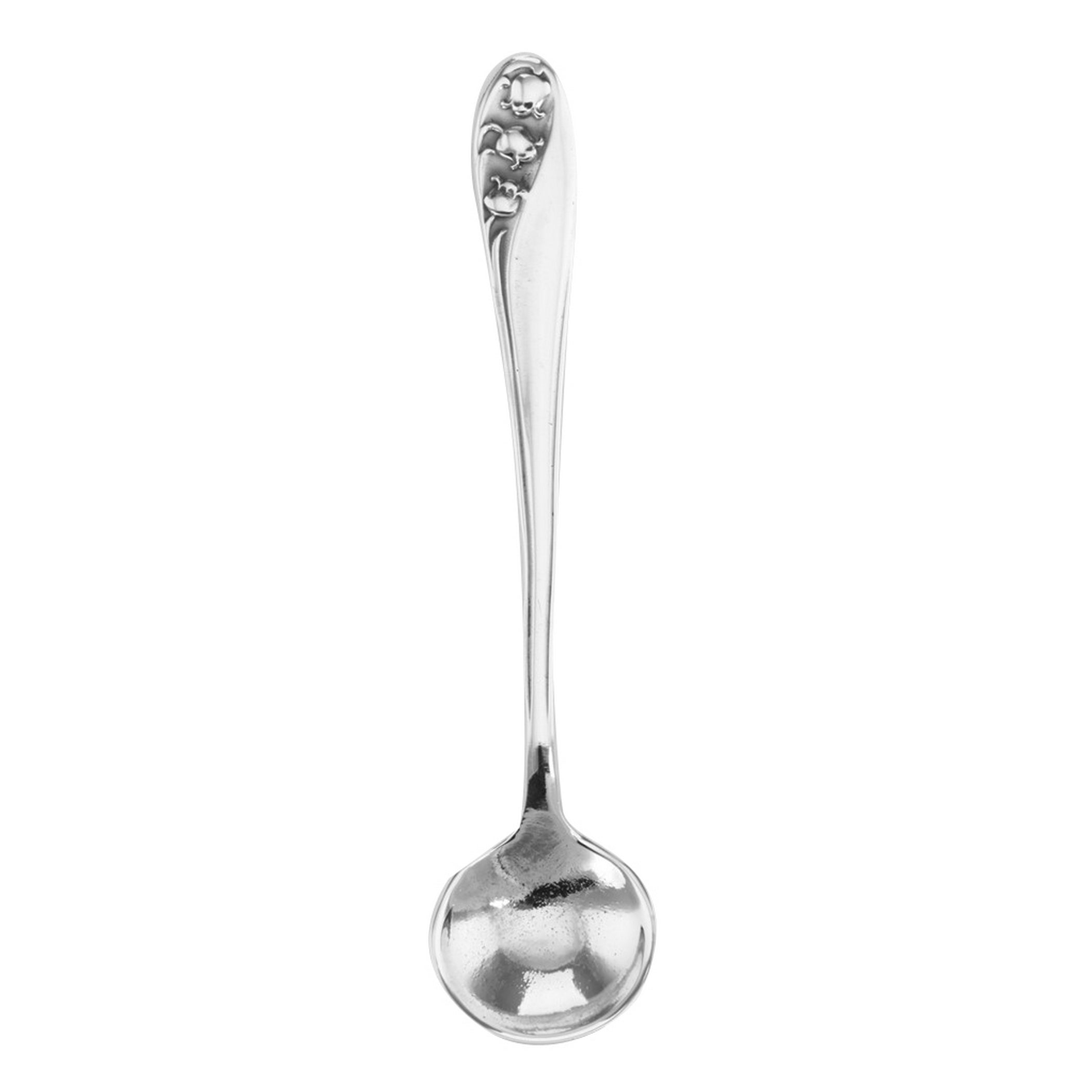 Sterling silver spoons, front view