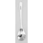 Back view of Classic Style Sterling Silver Salt Spoon showing 925 sterling silver hallmark