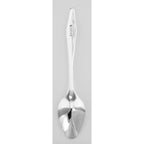 Back view of Art Deco Style Sterling Silver Salt Spoon showing 925 sterling silver hallmark