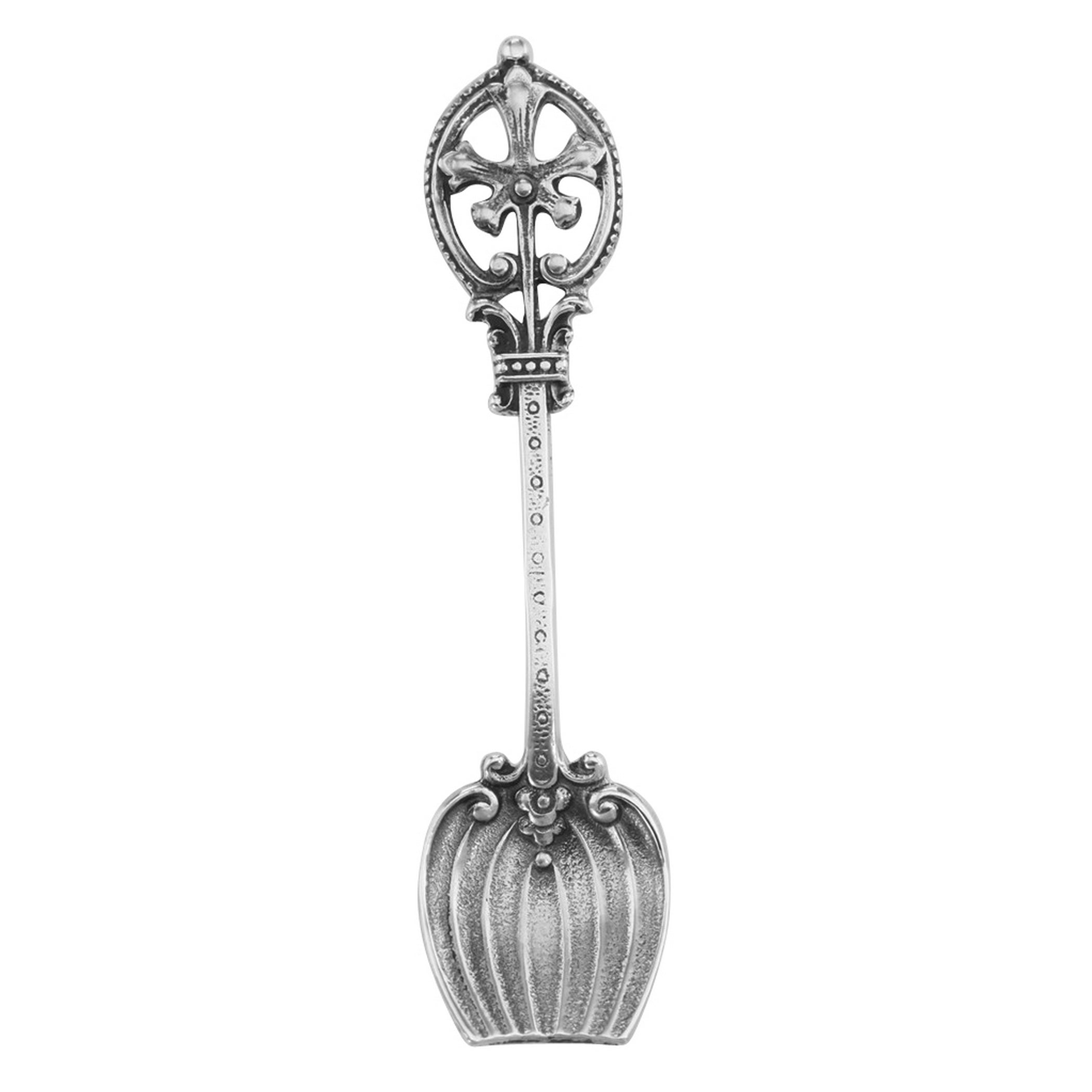 Antique style, sterling silver spoons, front view