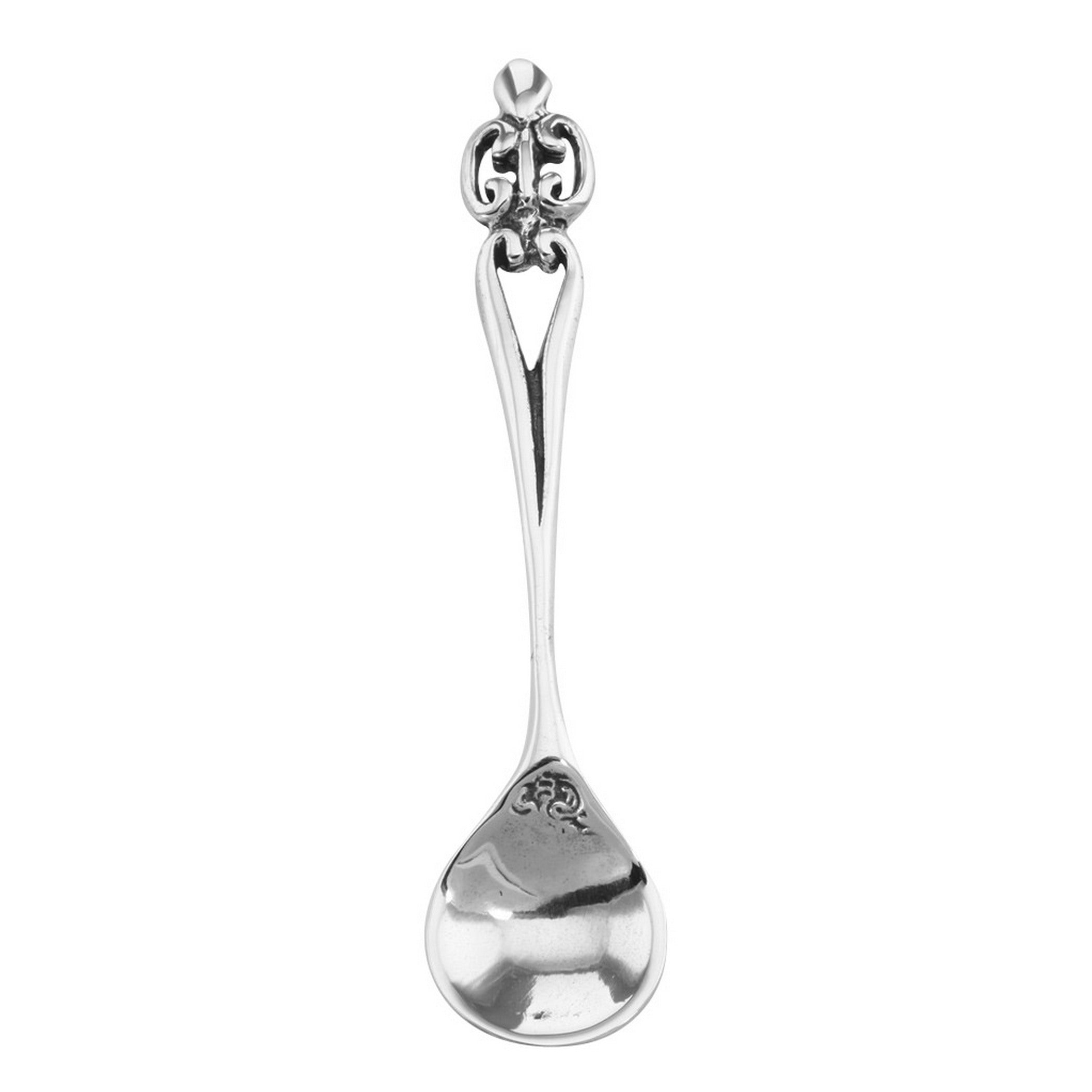 Sterling silver spoons, front view