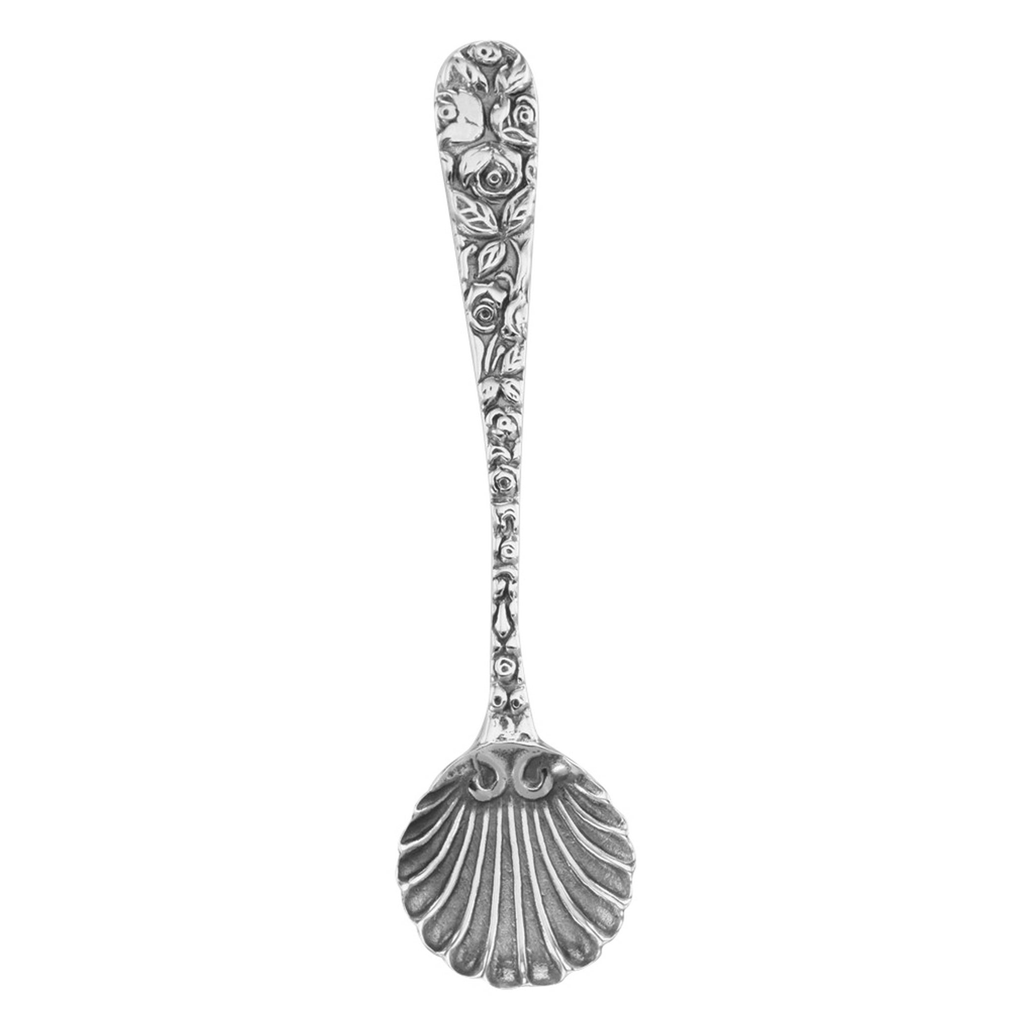 Sterling silver spoons, front view