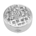 Sterling silver pillboxes, front view
