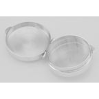 Detail view of Beautiful Engravable Round Sterling Silver Pillbox - Made in USA highlighting design details