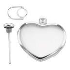 Back view of Sterling Engravable Heart Shaped Perfume Bottle Pendant - Made in USA showing 925 sterling silver hallmark and s