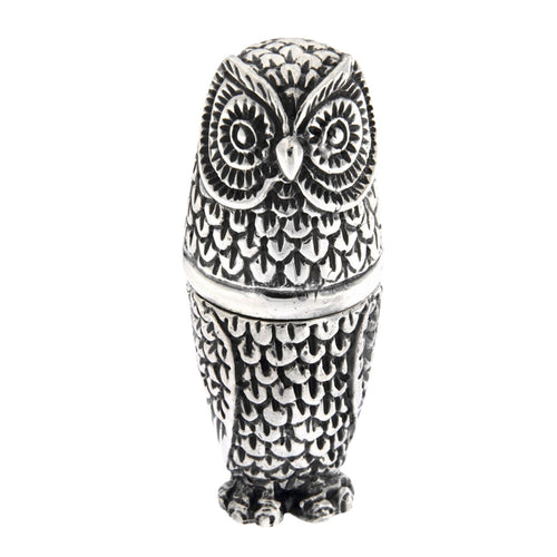 Antique style, sterling silver sewing accessories, front view