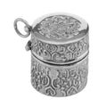 Antique style, sterling silver sewing accessories, front view