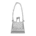 Sterling silver lockets, front view