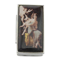Antique style, sterling silver pillboxes, front view