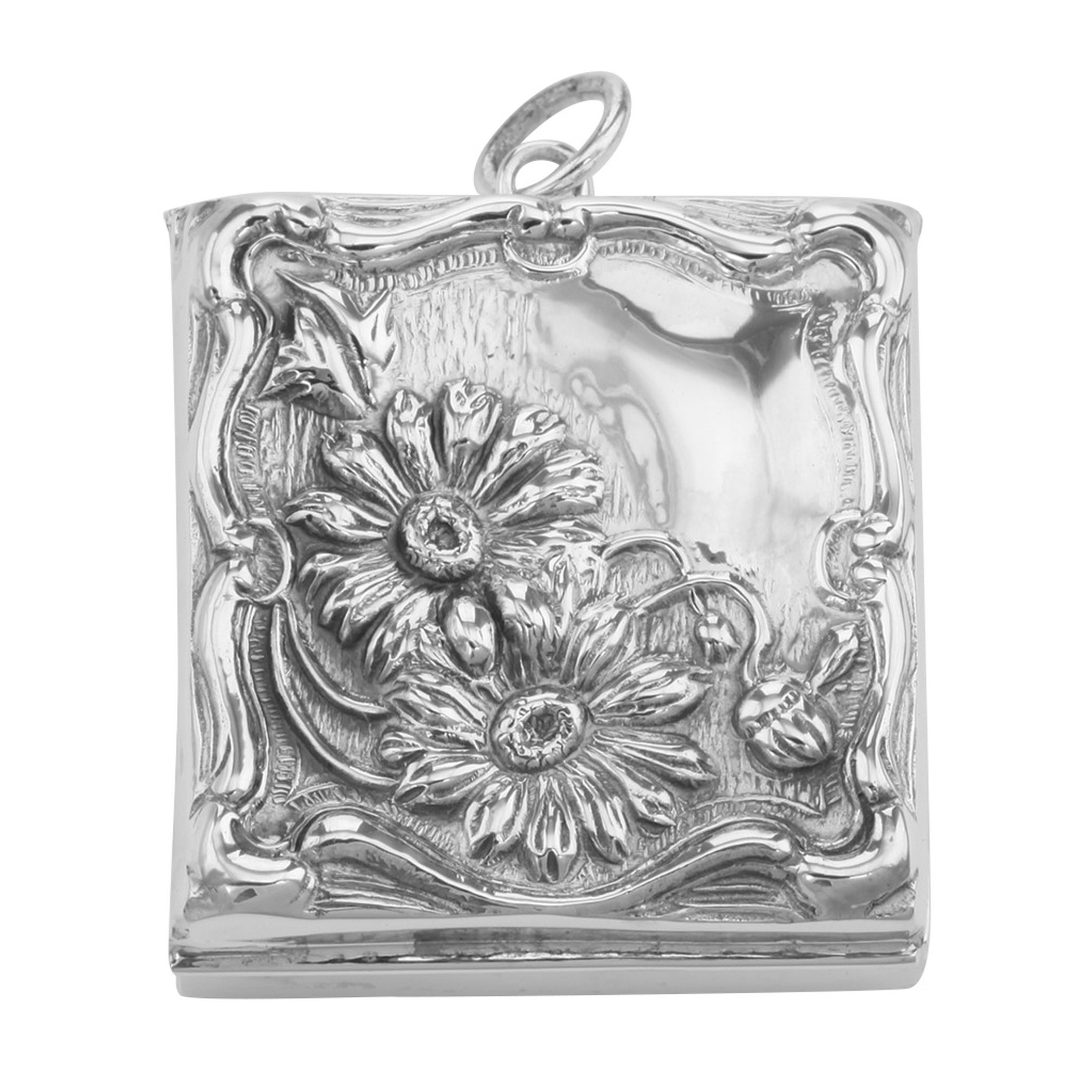 Victorian style, sterling silver pillboxes, front view