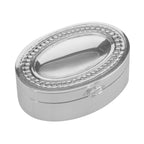 Sterling silver pillboxes, front view