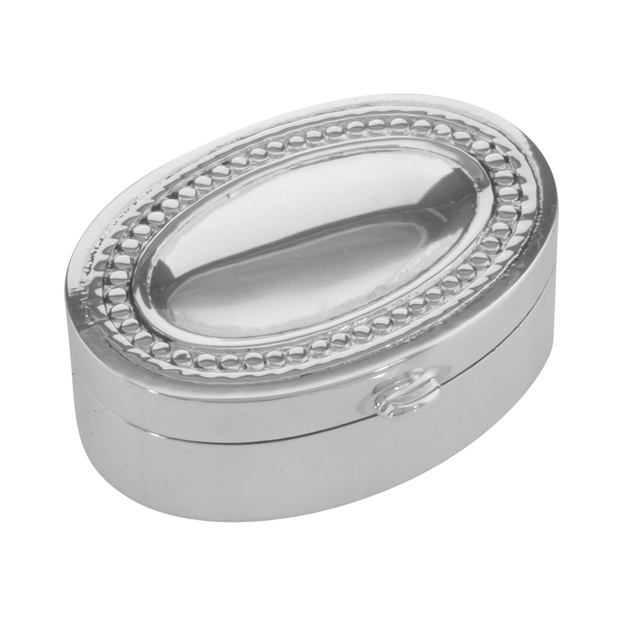 Sterling silver pillboxes, front view