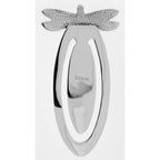 Back view of Dragonfly Silver Bookmark - Book Mark showing 925 sterling silver hallmark
