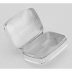 Detail view of Cute Teddy Bear Box for Baby in Fine Sterling Silver highlighting design details