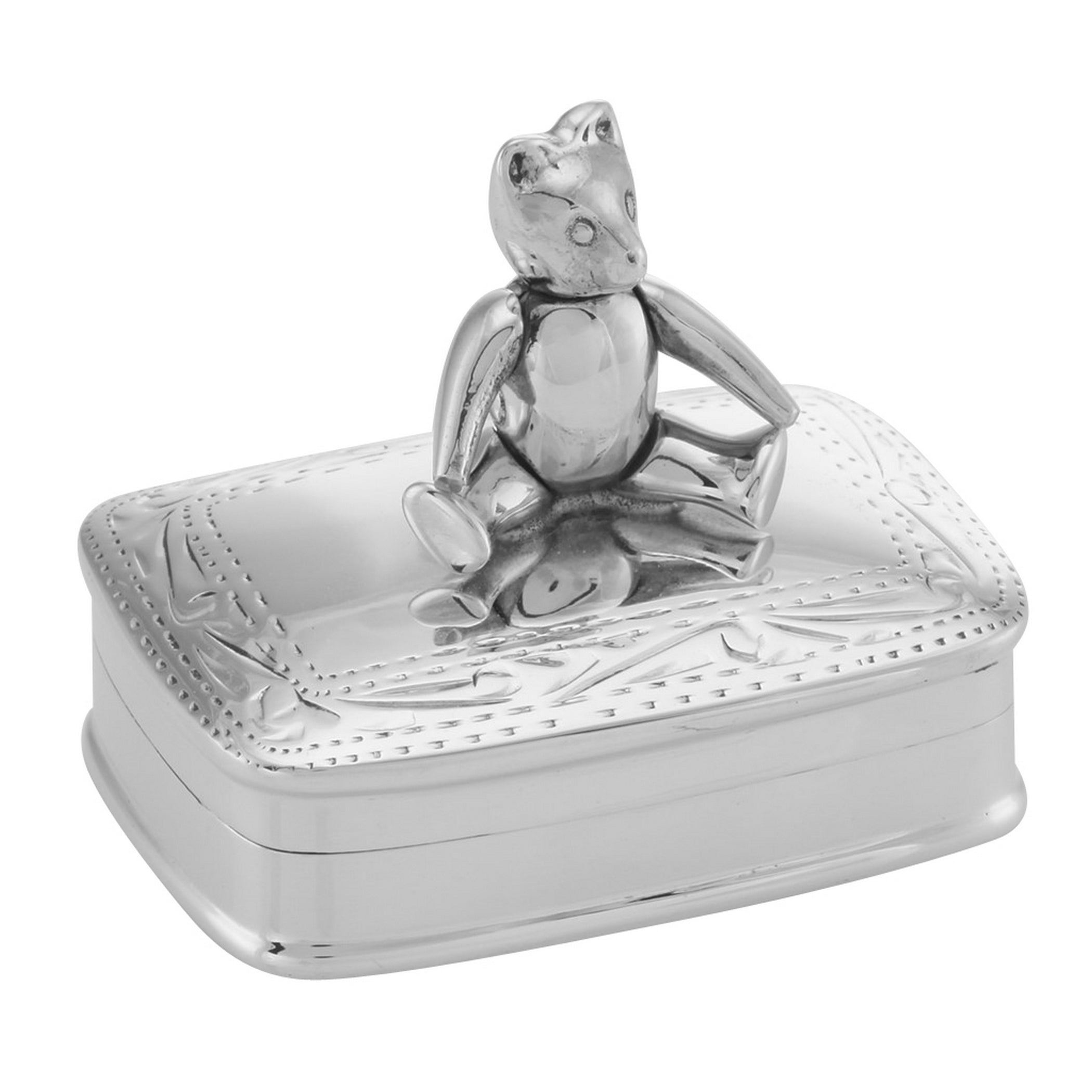 Sterling silver pillboxes, front view