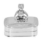 Sterling silver pillboxes, front view