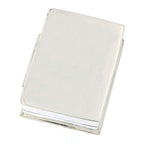 Detail view of King of Spades Porcelain Top Rectangular Sterling Silver Pillbox highlighting design details