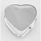 Back view of Heart PillBox w/ Cherub Porcelain Top showing 925 sterling silver hallmark