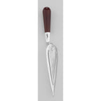 Back view of Trowel Bookmark Man Made Red Carnelian Handle showing 925 sterling silver hallmark