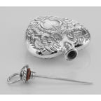 Detail view of Classic Small Heart Perfume Bottle or Memorial Ash Pendant highlighting design details