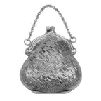 Antique style, sterling silver lockets, front view