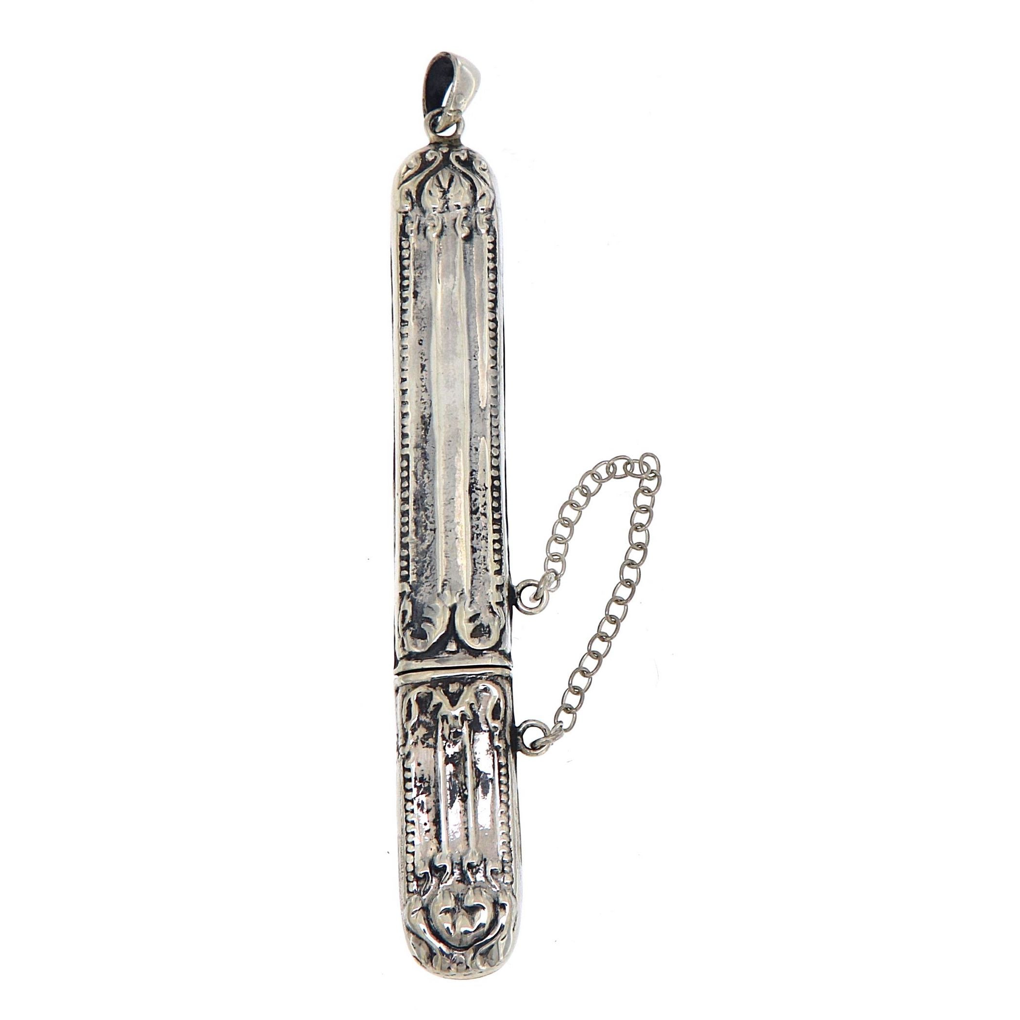 Sterling silver sewing accessories, front view
