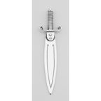 Back view of Sword / Dagger Bookmark showing 925 sterling silver hallmark