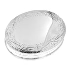Sterling silver pillboxes, front view