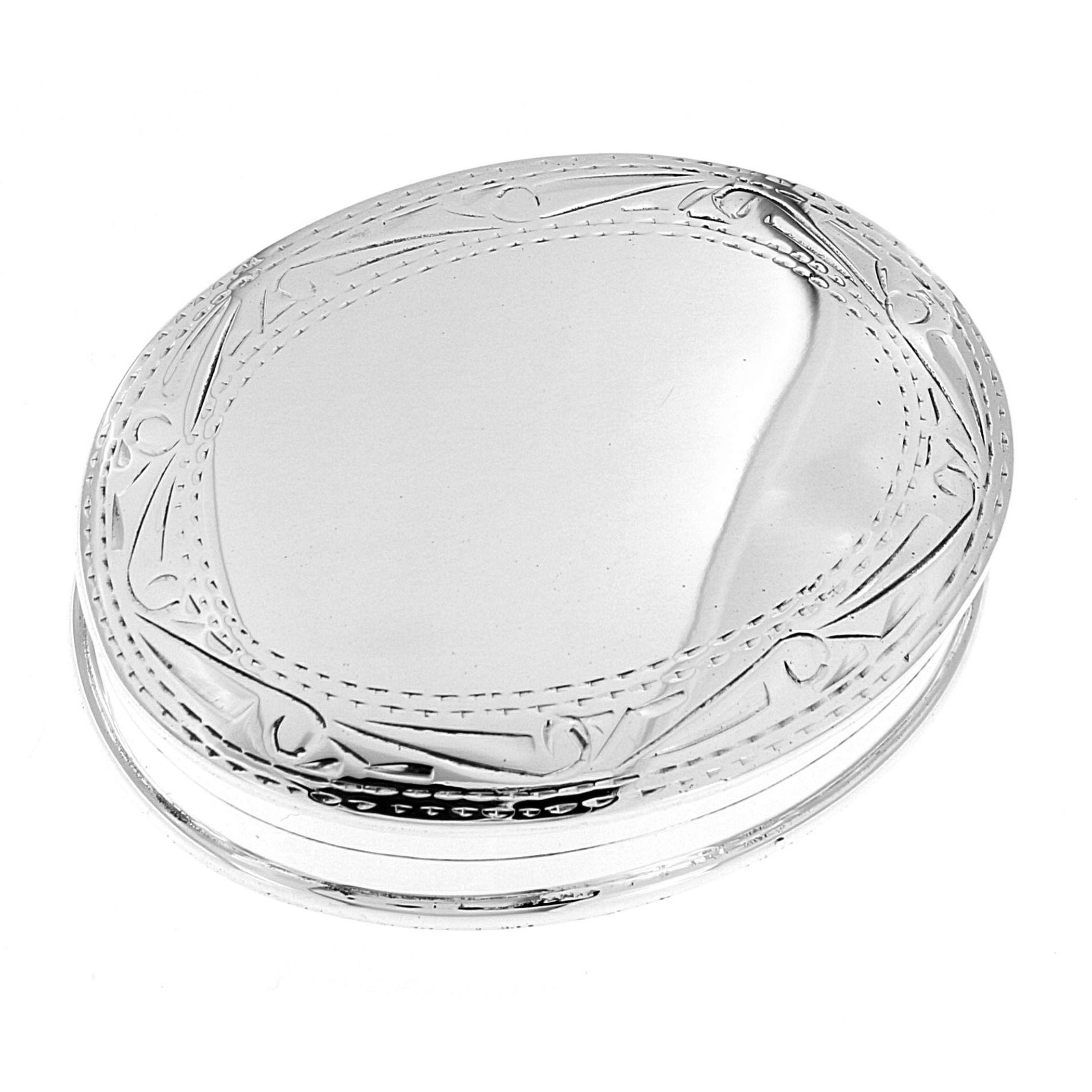Sterling silver pillboxes, front view