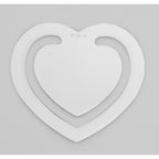 Back view of Heart Shaped Bookmark - Made in USA showing 925 sterling silver hallmark