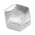 Sterling silver pillboxes, front view